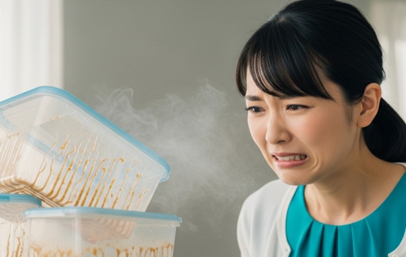 放置すると気になる、容器についたにおい