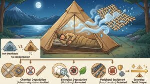 結露の抑制がテントの物理的な寿命を延ばす仕組み