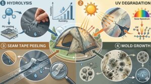 ポリエステルテントの寿命を左右する劣化の原因