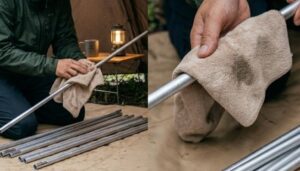 フレームやショックコードなど細部パーツのケア