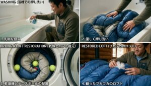 自宅での洗濯とロフトを復元させる技法