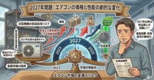エアコンの寿命が７年の節目に備える2027年問題