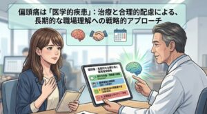 偏頭痛で会社を休む理由を職場に理解してもらう対策