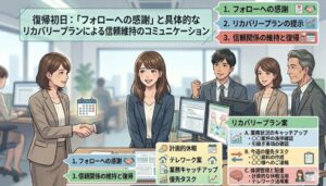 復帰後の誠実な対応と信頼関係を維持する振る舞い