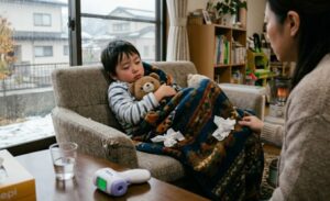 元気があっても寒気や倦怠感がある場合は休ませる