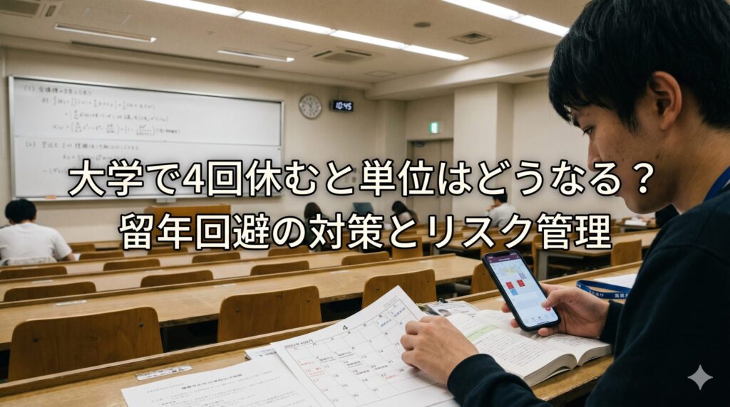 大学で4回休むと単位はどうなる？
